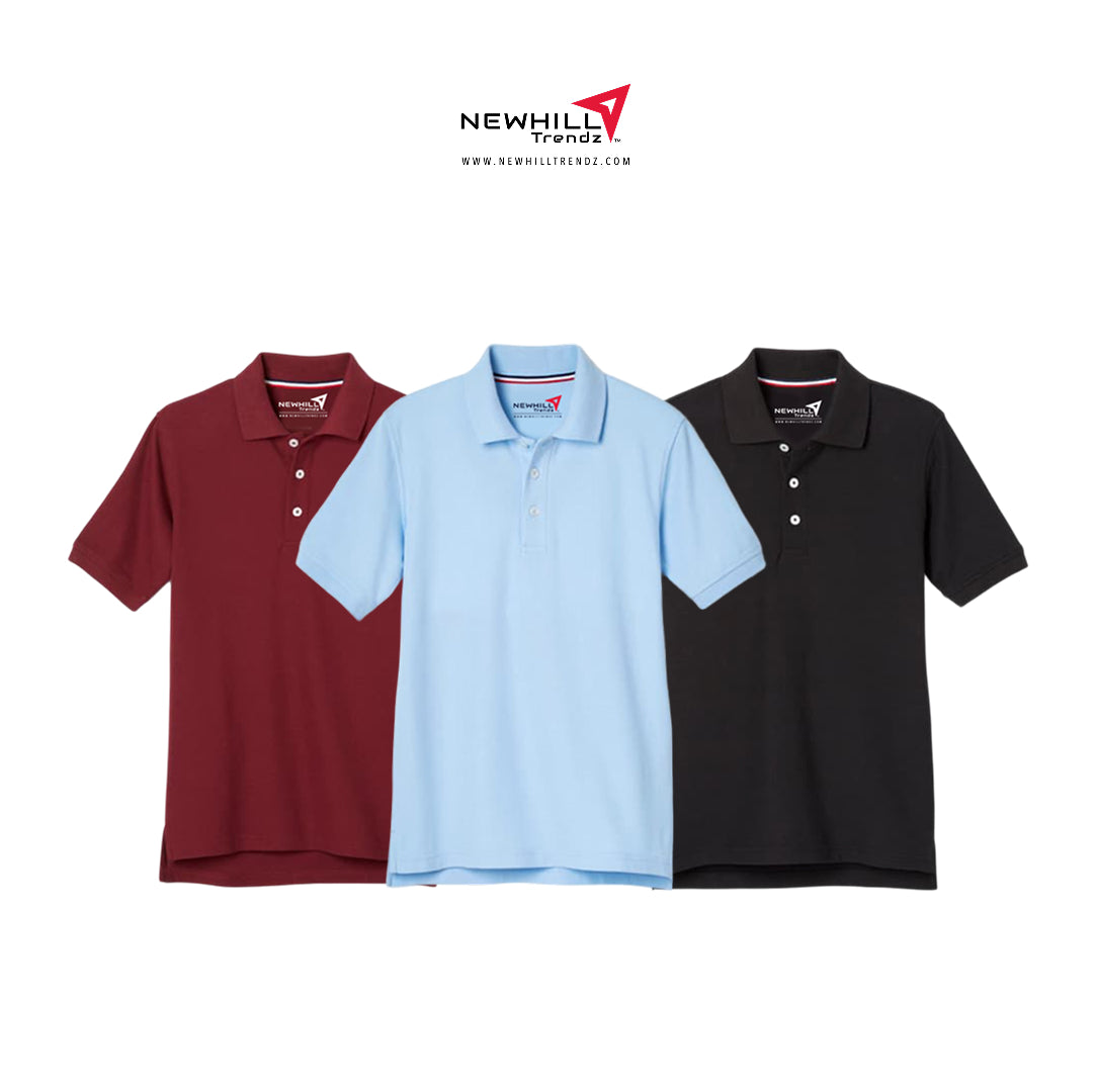 Boys Pique Polo School Uniform with TMSA logo Embossed – Newhill